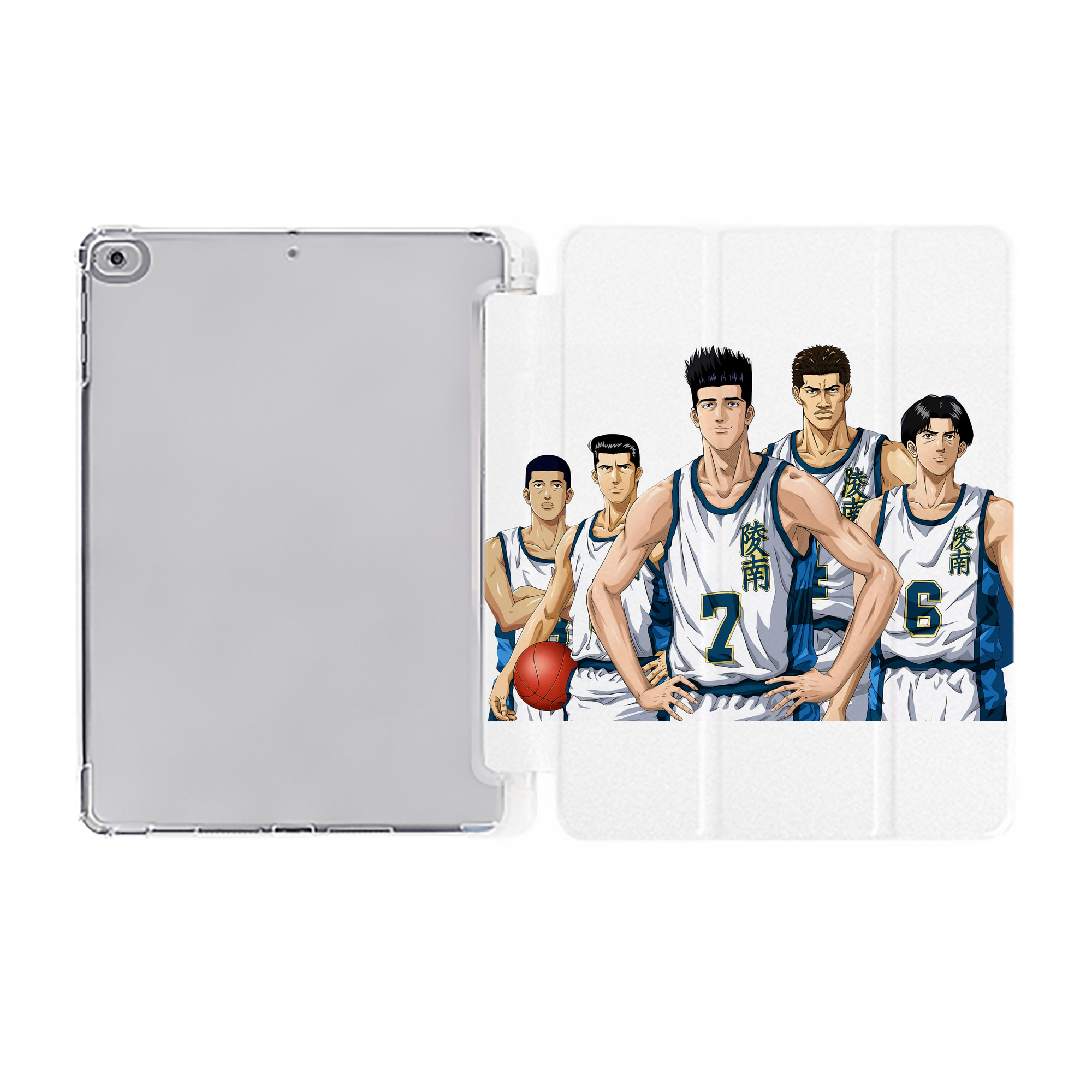 （画像用） SLAM DUNK／スラムダンク IPad ケース ペン収納付き 三つ折りスタンド PUレザー×シリコン 対応機種9.5/10.5/10.9インチ